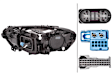 SET-H57015086561-B Driver and Passenger Side LED Headlight, With bulb(s), CAPA Verified