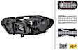 SET-H57015091961-B Driver and Passenger Side LED Headlight, With bulb(s), CAPA Verified