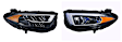 SET-H57015619861-A Driver and Passenger Side LED Headlight, Without bulb(s), CAPA Verified