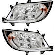 SET-H57247005021 Driver and Passenger Side Halogen Headlight, With bulb(s), Clear Lens, CAPA Verified