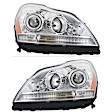 SET-H57263400061-A Driver and Passenger Side Halogen Headlight, With bulb(s), Clear Lens