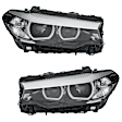 SET-H57354836101-B Driver and Passenger Side LED Headlight, With bulb(s), Clear Lens