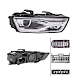 SET-H57354840061-A Driver and Passenger Side HID/Xenon Headlight, With bulb(s), Clear Lens
