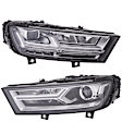 SET-H57354841101-B Driver and Passenger Side Halogen/LED Combo Headlight, With bulb(s), Clear Lens