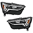 SET-H57354870121 Driver and Passenger Side LED Headlight, With bulb(s)