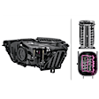 SET-H57354870121 Driver and Passenger Side LED Headlight, With bulb(s)