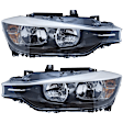 SET-H57354983061-B Driver and Passenger Side Halogen Headlight, With bulb(s), Clear Lens