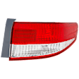 Driver and Passenger Side, Outer Halogen Tail Light, Without bulb(s), OE Replacement