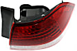 Driver and Passenger Side, Outer Halogen Tail Light, With bulb(s), OE Replacement