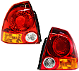 Driver and Passenger Side Halogen Tail Light, With bulb(s), OE Replacement