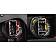 2001-2002 Honda Accord - Driver Side, Inner And Outer Halogen Tail Light, With bulb(s), OE Replacement