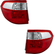 Driver and Passenger Side, Outer Tail Lights, without Bulb, Halogen, Mounts on Body