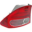 Driver Side, Inner And Outer Halogen Tail Light, Without bulb(s), OE Replacement, Sedan