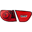 Driver Side, Inner And Outer Halogen Tail Light, With bulb(s), OE Replacement, Sedan