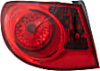 Driver Side, Inner And Outer Halogen Tail Light, With bulb(s), OE Replacement, Sedan