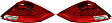 2006 Honda Accord - Driver and Passenger Side Halogen/LED Combo Tail Light, Without bulb(s), 2-Door, OE Replacement, Coupe