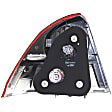 2005 Honda Civic - Passenger Side Halogen Tail Light, With bulb(s), 4-Door Mounts On Luggage Lid, OE Replacement, Sedan