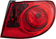 Passenger Side, Inner and Outer Halogen Tail Light, With bulb(s), OE Replacement, Sedan
