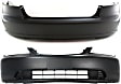 Front and Rear Primed Bumper Covers, Sedan, USA Built Vehicle