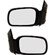 Driver and Passenger Side Mirror, Manual Adjust, Non-Heated, Non-Folding, Textured Black, No Signal Light, No Memory, No Puddle Light, No Auto-Dim, No Blind Spot Feature