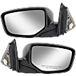 Sedan Driver and Passenger Side Mirror, Power Adjust, Heated, Manual Folding, Paintable, No Signal Light, No Memory, No Puddle Light, No Auto-Dim, No Blind Spot Feature