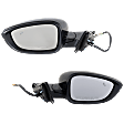 Driver and Passenger Side Mirror, Power Adjust, Heated, Manual Folding, Paintable, In-housing Signal Light, No Memory, No Puddle Light, No Auto-Dim, With Blind Spot Detection in Glass