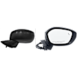 Driver and Passenger Side Mirrors, Power Adjust, Manual Folding, Heated, Paintable, No Signal Light, No Memory, No Puddle Light, No Auto-Dimming, With Blind Spot Detection in Glass