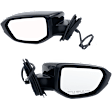 2018 Honda Civic - Driver and Passenger Side Mirror,  For Models Without Side View Camera, Power Adjust, Non-Heated, Paintable, Manual Folding, No Signal Light, No Blind Spot Feature, No Memory, No Puddle Light, No Auto-Dimming, Hatchback
