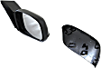 Coupe Driver and Passenger Side Mirror, Power Adjust, Heated, Non-Folding, Paintable, No Signal Light, No Memory, No Puddle Light, No Auto-Dim, No Blind Spot Feature