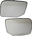 Driver and Passenger Side Mirror Glass, Heated, No Blind Spot Feature, Backing Plate Included