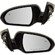Driver and Passenger Side Mirror, Power Adjust, Heated, Manual Folding, Paintable, No Signal Light, Without Memory Recall, No Puddle Light, No Auto-Dimming, With Blind Spot Detection in Glass