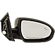 2016-2018 Hyundai Tucson - Driver and Passenger Side Mirror, Power Adjust, Heated, Manual Folding, Paintable, In-housing Signal Light, Driver Side - With Memory; Passenger Side - No Memory, No Puddle Light, No Auto-Dimming