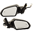 Driver and Passenger Side Mirror, Power Adjust, Heated, Manual Folding, Paintable, In-housing Signal Light, No Memory, No Puddle Light, No Auto-Dim, With Blind Spot Detection in Glass
