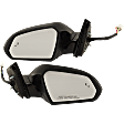 Driver and Passenger Side Mirror, Power Adjust, Heated, Manual Folding, Paintable, In-housing Signal Light, No Memory, No Puddle Light, No Auto-Dim, With Blind Spot Detection in Glass