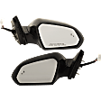 Driver and Passenger Side Mirror, Power Adjust, Heated, Manual Folding, Paintable, In-housing Signal Light, No Memory, No Puddle Light, No Auto-Dim, With Blind Spot Detection in Glass