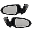 Driver and Passenger Side Mirror, Power Adjust, Heated, Manual Folding, Paintable, In-housing Signal Light, No Memory, No Puddle Light, No Auto-Dim, With Blind Spot Detection in Glass