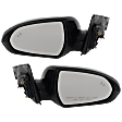 Driver and Passenger Side Mirror, Power Adjust, Heated, Manual Folding, Paintable, In-housing Signal Light, With Memory, No Puddle Light, No Auto-Dim, With Blind Spot Detection in Glass