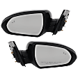Driver and Passenger Side Mirror, Power Adjust, Heated, Manual Folding, Paintable, In-housing Signal Light, No Memory, No Puddle Light, No Auto-Dim, With Blind Spot Detection in Glass