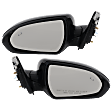Driver and Passenger Side Mirror, Power Adjust, Heated, Manual Folding, Paintable, In-housing Signal Light, With Memory, With Blind Spot Detection in Glass, Korea Built Vehicle