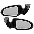 Driver and Passenger Side Mirror, Power Adjust, Heated, Manual Folding, Paintable, In-housing Signal Light, With Memory, No Puddle Light, No Auto-Dim, With Blind Spot Detection in Glass