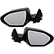 Driver and Passenger Side Mirrors, Power Adjust, Manual Folding, Heated, Paintable, In-housing Signal Light, No Memory, No Puddle Light, No Auto-Dimming, With Blind Spot Detection in Glass