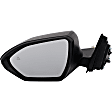 Driver and Passenger Side Mirrors, Power Adjust, Manual Folding, Heated, Paintable, In-housing Signal Light, No Memory, No Puddle Light, No Auto-Dimming, With Blind Spot Detection in Glass