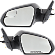 Driver and Passenger Side Non-Towing Mirrors, Power Adjust, Manual Folding, Heated, Paintable, In-housing Signal Light, No Memory, No Puddle Light, No Auto-Dimming