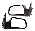 Driver and Passenger Side Mirrors, Power Adjust, Manual Folding, Heated, Textured Black, No Signal Light, No Memory, No Puddle Light, No Auto-Dimming, No Blind Spot Feature