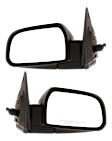 Driver and Passenger Side Non-Towing Mirrors, Manual Adjust, Manual Folding, Non-Heated, Textured Black, No Signal Light, No Memory, No Puddle Light, No Auto-Dimming
