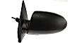 Driver and Passenger Side Non-Towing Mirrors, Manual Adjust, Manual Folding, Non-Heated, Textured Black, No Signal Light, No Memory, No Puddle Light, No Auto-Dimming