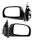 Driver and Passenger Side Mirror, Power Adjust, Non-Heated, Manual Folding, Textured Black, No Signal Light, No Memory, No Puddle Light, No Auto-Dim, No Blind Spot Feature