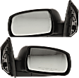 Driver and Passenger Side Mirrors, Power Adjust, Manual Folding, Non-Heated, Textured Black, No Signal Light, No Memory, No Puddle Light, No Auto-Dimming, No Blind Spot Feature