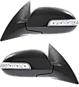 Hatchback Driver and Passenger Side Mirror, Power Adjust, Heated, Manual Folding, Paintable, In-housing Signal Light, No Memory, No Puddle Light, No Auto-Dim, No Blind Spot Feature