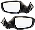 Driver and Passenger Side Mirror, Power Adjust, Heated, Manual Folding, Paintable, In-housing Signal Light, No Memory, No Puddle Light, No Auto-Dim, No Blind Spot Feature